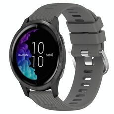 Per Garmin Venu 20mm Cinturino in silicone morbido a tinta unita (grigio scuro)