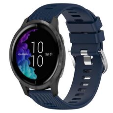 Per Garmin Venu 20mm Cinturino in silicone morbido a tinta unita (blu notte)