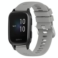 Per Garmin Venu SQ 20mm Cinturino in silicone morbido a tinta unita (grigio)