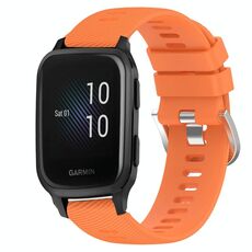 Per Garmin Venu SQ 20mm Cinturino in silicone morbido a tinta unita (arancione)