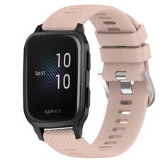 Per Garmin Venu SQ 20mm Cinturino in silicone morbido a tinta unita (rosa)