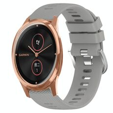 Per Garminmove Luxe 20mm cinturino in silicone morbido a tinta unita (grigio)