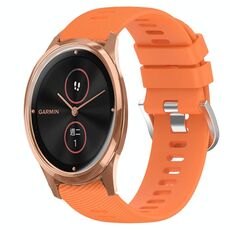 Per Garminmove Luxe 20mm cinturino in silicone morbido a tinta unita (arancione)