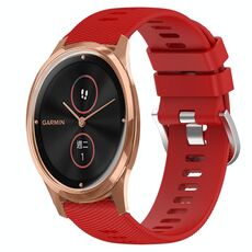Per Garminmove Luxe 20mm cinturino in silicone morbido a tinta unita (rosso)