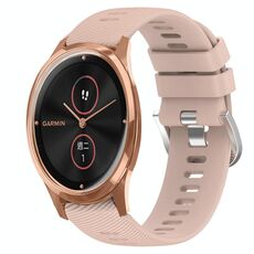 Per Garminmove Luxe 20mm cinturino in silicone morbido a tinta unita (rosa)