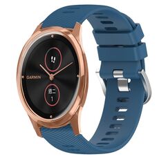 Per Garminmove Luxe 20mm Cinturino in silicone morbido a tinta unita (blu)