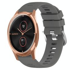 Per Garminmove Luxe 20mm cinturino in silicone morbido a tinta unita (grigio scuro)