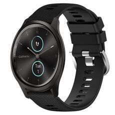 Per Garmin Garminmove Style 20mm Cinturino in silicone morbido a tinta unita (nero)
