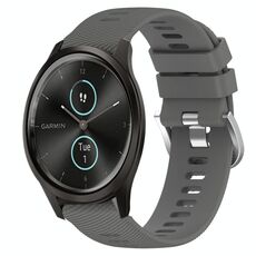 Per Garmin Garminmove Style 20mm Cinturino in silicone morbido a tinta unita (grigio scuro)