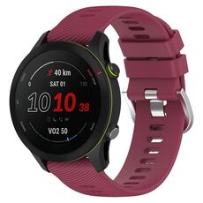 Per Xiaomi MI Watch S1 Cinturino per orologio in silicone morbido a tinta unita da 22 mm (rosso vino)