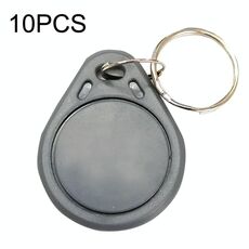 10PCS IC Access Control Card Controllo d'ingresso M1 Compatibile Fudan Rfid 13.56Mhz Portachiavi Portachiavi Tag Portachiavi(Grigio)