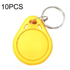 10PCS IC Access Control Card Controllo d'ingresso M1 Compatibile Fudan Rfid 13.56Mhz Portachiavi Portachiavi Tag Portachiavi(Giallo)