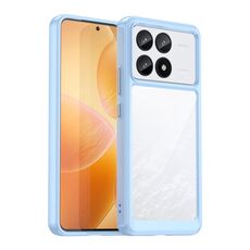 Per Xiaomi Redmi K70 Pro Custodia per telefono TPU ibrida in acrilico serie colorata (blu)