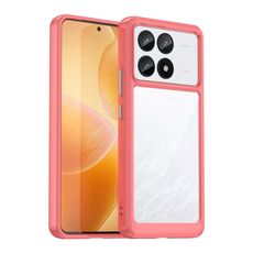 Per Xiaomi Redmi K70 Pro Custodia per telefono TPU ibrida in acrilico serie colorata (rossa)
