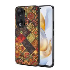 Custodia per telefono in TPU per Honor 90 Four Seasons Flower Language Series (giallo autunno)
