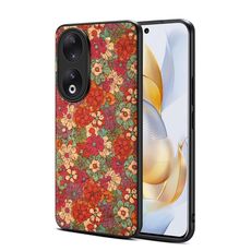 Custodia per telefono in TPU per Honor 90 Four Seasons Flower Language Series (rosso estate)