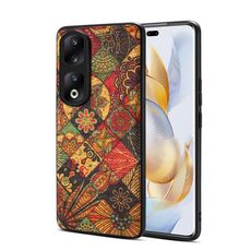 Custodia per telefono TPU per Honor 90 Pro Four Seasons Flower Language Series (giallo autunno)