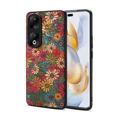 Custodia per telefono in TPU per Honor 90 Pro Four Seasons Flower Language Series (verde primavera)