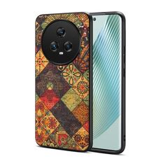 Custodia per telefono in TPU per Honor Magic5 serie Four Seasons Flower Language (giallo autunno)
