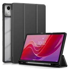 Per Lenovo Tab M11 / Xiaoxin Pad 2024 Custodia per tablet in pelle astuta in acrilico 3 volte in tinta unita (rosa)