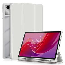Per Lenovo Tab M11 / Xiaoxin Pad 2024 Custodia per tablet in pelle astuta in acrilico 3 volte in tinta unita (grigio)