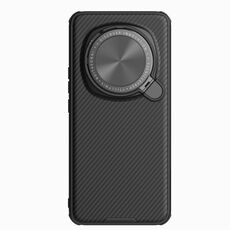 Custodia per telefono a specchio con texture CD NILLKIN CamShield Prop per Honor Magic6 Pro (nera)