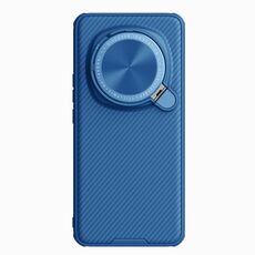 Custodia per telefono a specchio con texture CD NILLKIN CamShield Prop per Honor Magic6 Pro (blu)