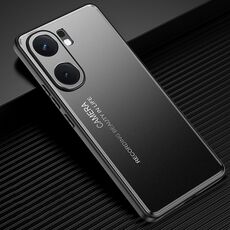 Custodia per telefono in metallo satinato per vivo iQOO Neo 9 Pro (nera)