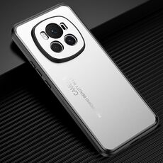 Custodia per telefono in metallo satinato per Honor Magic6 Pro (argento)