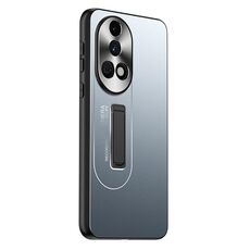 Per Huawei nova 12 Custodia per telefono con supporto in TPU ibrido in metallo ultra satinato (blu)