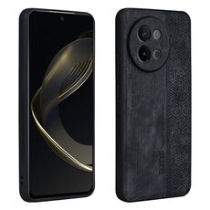 Custodia per telefono con sensazione di pelle in rilievo AZNS 3D per vivo S18e (nera)