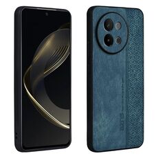 Custodia per telefono con sensazione di pelle in rilievo AZNS 3D per vivo S18e (verde scuro)