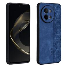 Custodia per telefono con sensazione di pelle in rilievo AZNS 3D per vivo S18e (blu zaffiro)