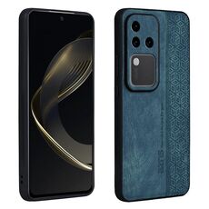 Custodia per telefono con sensazione di pelle in rilievo AZNS 3D per vivo S18 Pro (verde scuro)