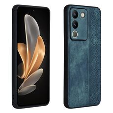 Per vivo V29e 5G / Y200 5G AZNS Custodia per telefono con sensazione di pelle in rilievo 3D (verde scuro)