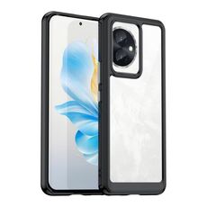 Per Honor 100 Custodia per telefono in TPU ibrido acrilico serie colorata (nera)