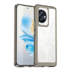 Per Honor 100 Custodia per telefono ibrida in TPU acrilico serie colorata (grigio trasparente)