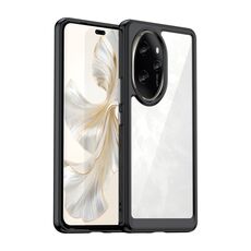 Per Honor 100 Pro Custodia per telefono in TPU ibrido acrilico serie colorata (nera)