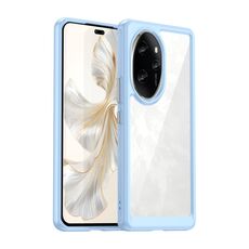 Per Honor 100 Pro Custodia per telefono ibrida in TPU acrilico serie colorata (blu)