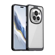 Per Honor Magic6 Pro 5G Custodia per telefono in TPU ibrido acrilico serie colorata (nera)