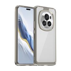 Per Honor Magic6 Pro 5G Custodia per telefono in TPU ibrido acrilico serie colorata (grigio trasparente)