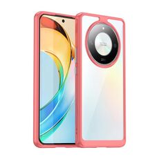 Per Honor X50 Pro Custodia per telefono ibrida in TPU acrilico serie colorata (rossa)