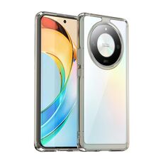 Per Honor X50 Pro Custodia per telefono ibrida in TPU acrilico serie colorata (grigio trasparente)