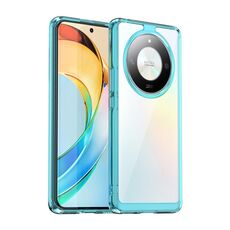 Per Honor X50 Pro Custodia per telefono ibrida in TPU acrilico serie colorata (blu trasparente)