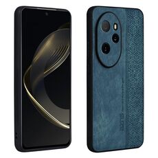 Custodia per telefono con sensazione di pelle in rilievo AZNS 3D per Honor 100 Pro (verde scuro)