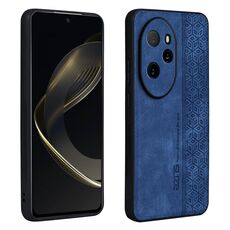 Custodia per telefono con sensazione di pelle in rilievo AZNS 3D per Honor 100 Pro (blu zaffiro)