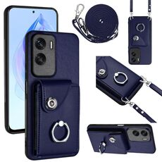 Per Honor X50i / 90 Lite Custodia per cellulare con porta carte per organo con cordino lungo (blu)