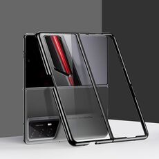 Per Honor Magic V2 RSR Porsche Design Custodia pieghevole per telefono galvanica trasparente all-inclusive (nera)