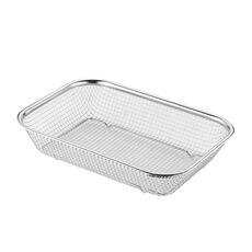 Armadietto per sterilizzazione da cucina Organizzatore di posate Vassoio di drenaggio in acciaio inossidabile per uso domestico, modello: Cestino rettangolare grande