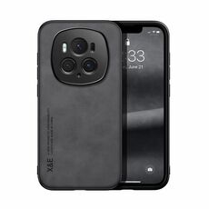 Custodia per telefono posteriore in pelle magnetica per Honor Magic6 Pro Skin Feel (grigio scuro)